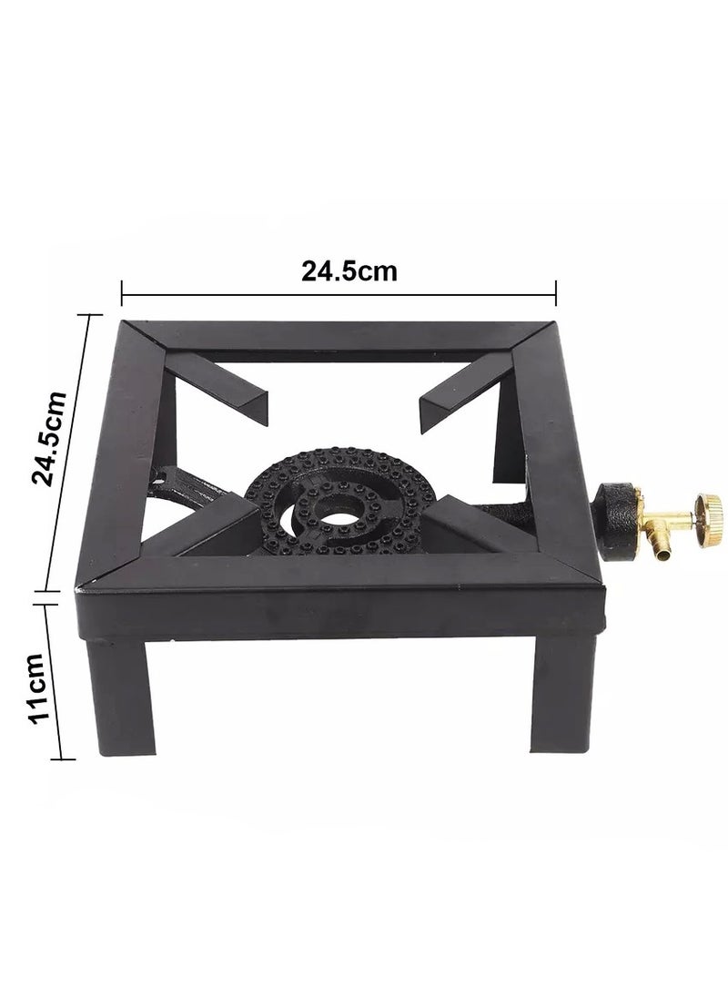 Majestic Majestic Cast Iron Stove Single Burner – Heavy Duty for Home Use and Outdoor Camping, 24.5cm x 24.5cm x 11cm, Black  - Image 3