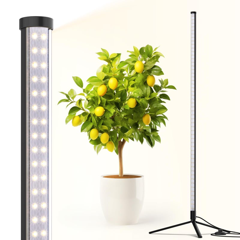 Barrina Vertical Grow Light T10, 42W 5000K, Full Spectrum LED Plant Light for Indoor,Standing Wide Coverage, 4FT Height with On/Off Switch and Tripod Floor Stand - Image 1
