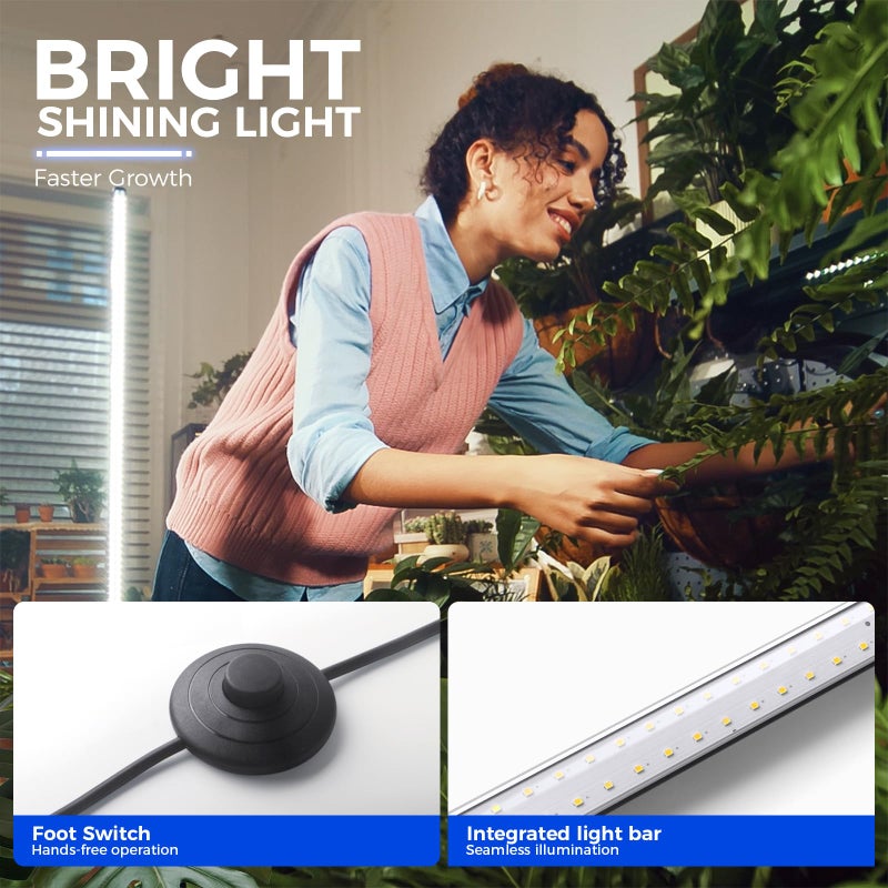 Barrina Vertical Grow Light T10, 42W 5000K, Full Spectrum LED Plant Light for Indoor,Standing Wide Coverage, 4FT Height with On/Off Switch and Tripod Floor Stand - Image 5