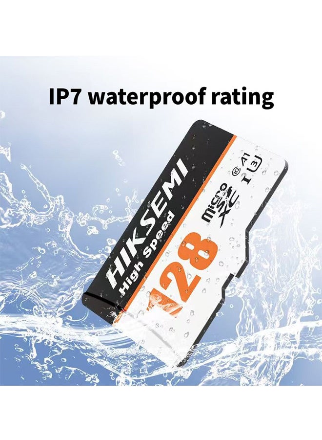 HIKSEMI High Speed 128GB Micro SDXC TF Card, A1 U3 High Read Speed Memory Card, IP7 Waterproof Micro SD Card for Security Camera, Dash Cam, Drone, Smartphone & Tablet - Image 2