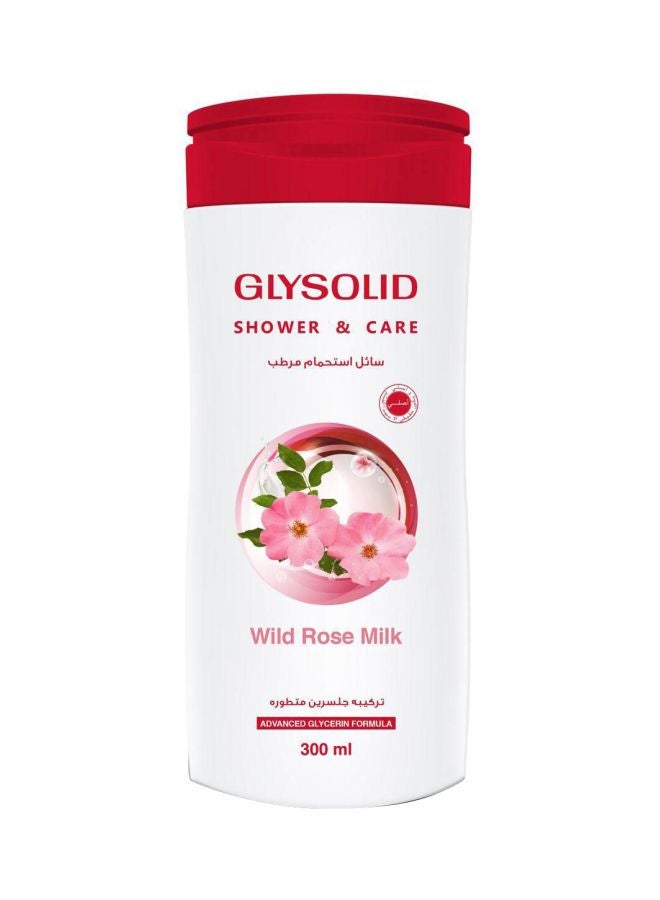 shower & care shower gel - wild rose milk 300ml