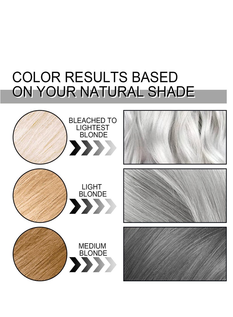 EELHOE KOAHDE Silver Gray Natural Hair Dye Cream,Hair Dye Light Gray Silver Color Cream,Gray Silver Color Cream,Grey Permanent Hair Dye,Silver Gray Natural Hair Color Cream,Silver Hair Dye,100ML - Image 3