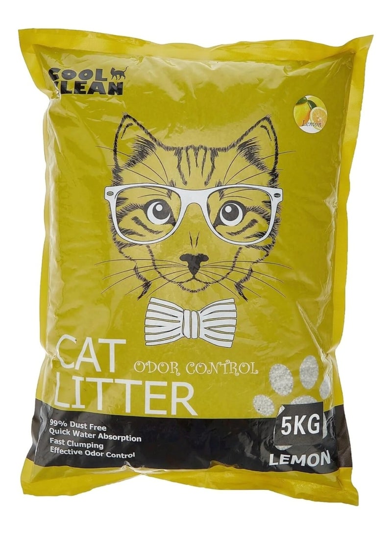 Cool Clean Clumping Cat Litter – Lime Scent, 5Kg - Image 1