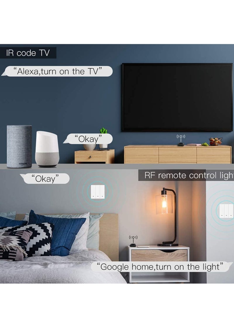 Excefore Smart Wireless Zigbee Gateway, WiFi RF IR Smart Home Universal Remote Controller for TV Air Conditioning Infrared RF Appliances, Control AC TV DVD CD AUD SAT, Tuya/Smart Life App Control - Image 4