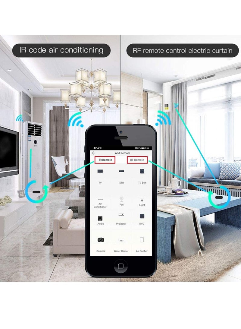 Excefore Smart Wireless Zigbee Gateway, WiFi RF IR Smart Home Universal Remote Controller for TV Air Conditioning Infrared RF Appliances, Control AC TV DVD CD AUD SAT, Tuya/Smart Life App Control - Image 3