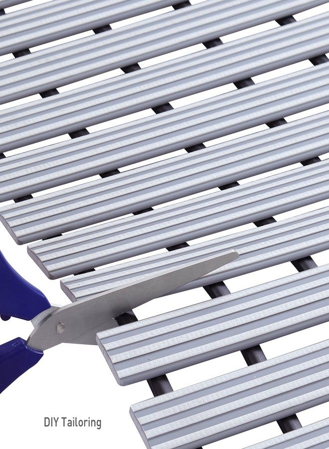 Obsessions Non-Slip Light Grey PVC Shower Mat for Bathrooms, 04x61 cm Safety & Ltyle - Image 5