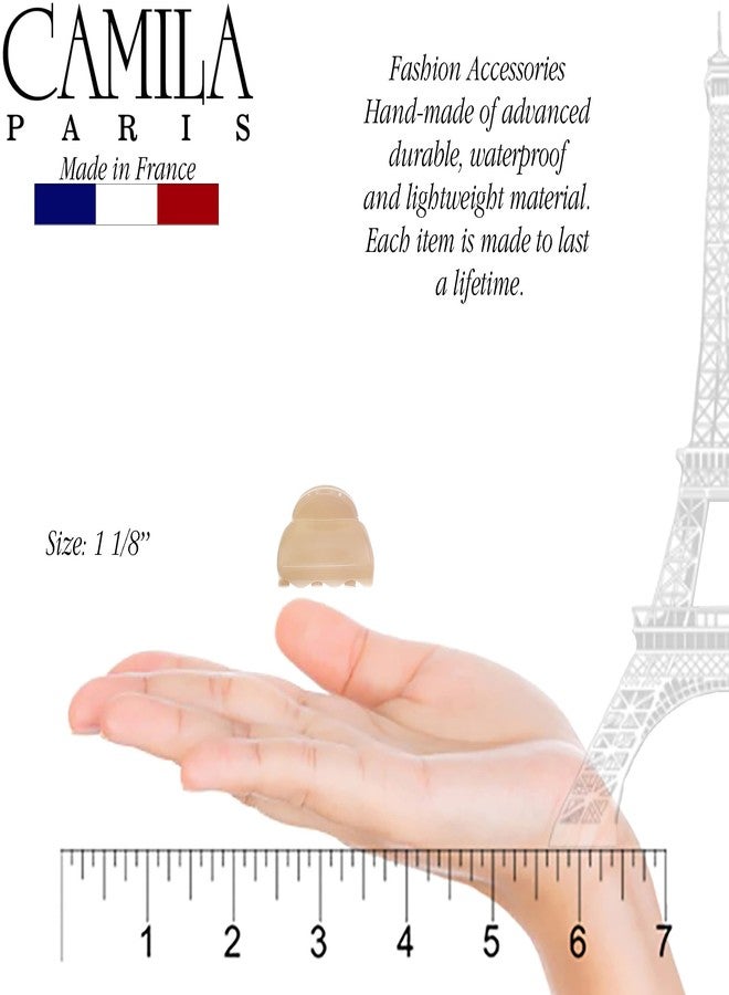 Camila Paris CP3480 French Hair Clip for Women, Set of 2 Small Beige Girls Hair Claw Clips Fashion Durable Hair Accessories for Women, Luxury Ladies Strong Hold No Slip Grip Clamp, Made in France - Image 3
