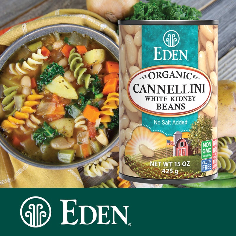 Eden Organic Cannellini White Kidney Beans, No Salt Added, 15-Ounce Cans (Pack of 12) - Image 5