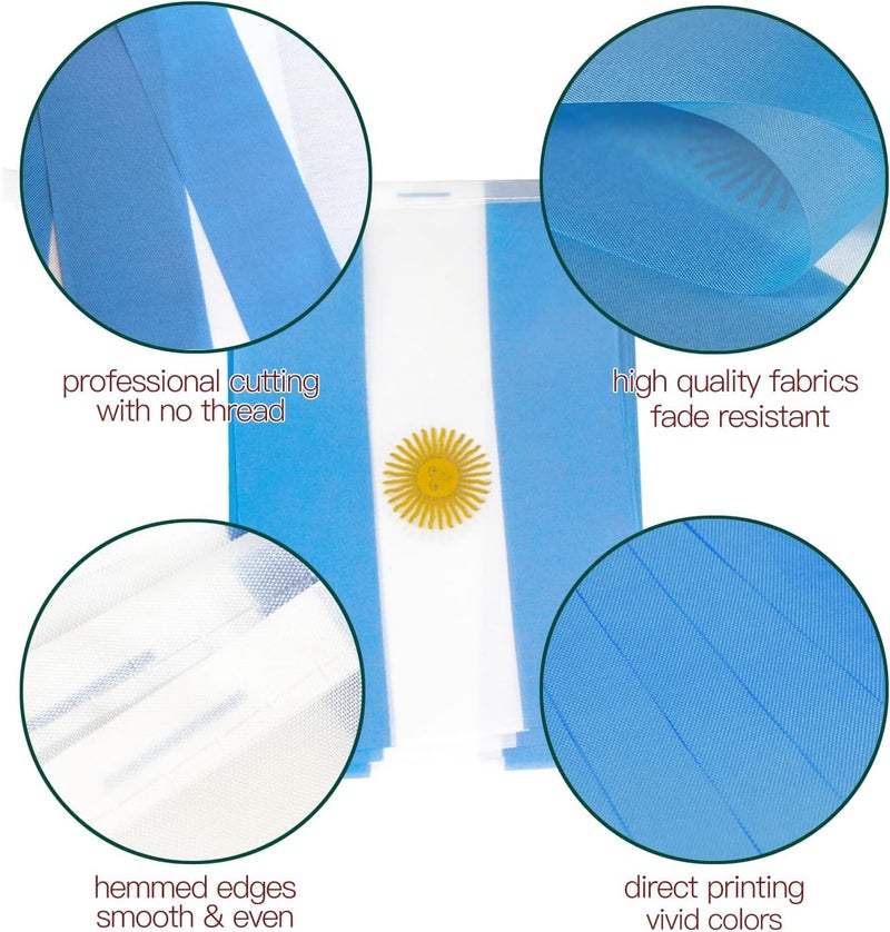 Anley Argentina String Flag Pennant Flags, Patriotic Events 9th of July Argentina Independence Day Decoration Sports Bars - 33 Feet 38 Flags - Image 2