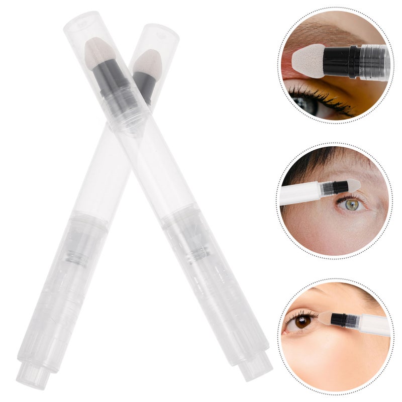 2pcs Refillable Lip Gloss Applicator Pen With Sponge Tip Portable Makeup Tool For -Type Blush Pen Women Blusher Dispenser Pen - Image 1