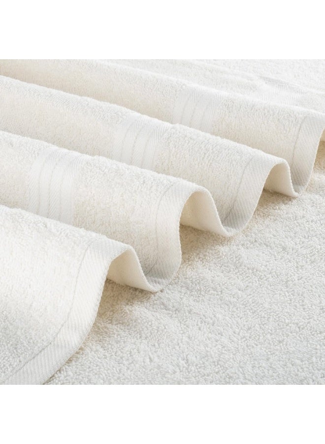 Amber Home Bath Towel Set (4 Pack, 70 X 140 cm) - 600 GSM 100% Combed Cotton Quick Drying Highly Absorbent Thick Bathroom Towels - Soft Hotel Quality for Bath and Spa - Image 2