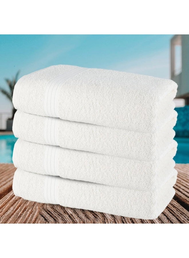 Amber Home Bath Towel Set (4 Pack, 70 X 140 cm) - 600 GSM 100% Combed Cotton Quick Drying Highly Absorbent Thick Bathroom Towels - Soft Hotel Quality for Bath and Spa - Image 5