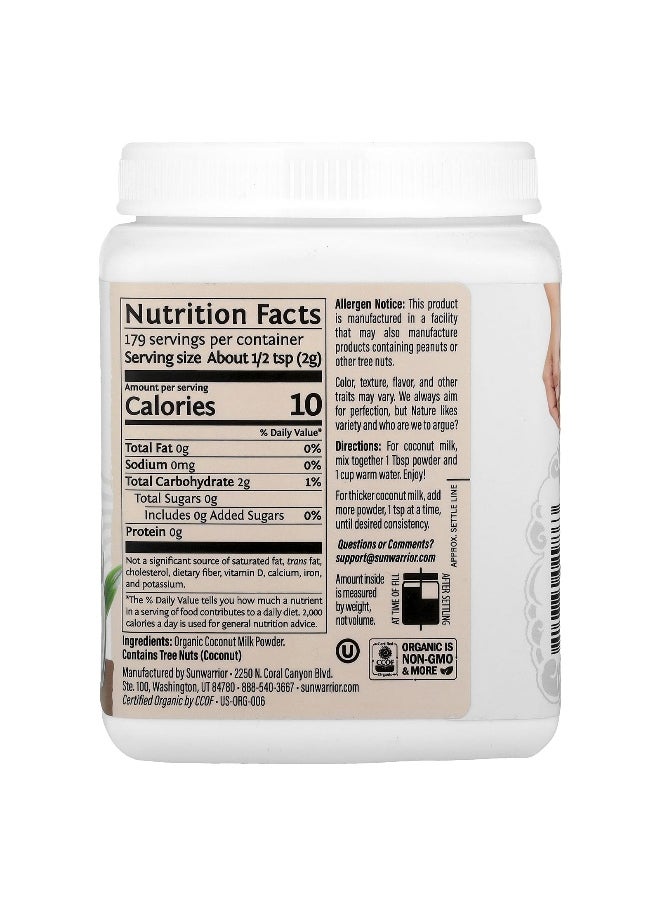Sunwarrior - Sunwarrior, Harvest, Coconut Milk Powder, 12.62 oz (358 g) - Image 1