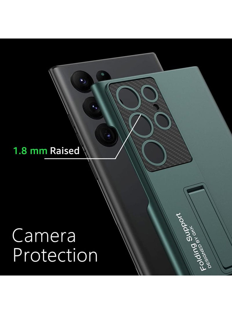 NIBEMINENT Case Suitable for Samsung Galaxy S23 Ultra 4 Positions Adjustable Stand Anti-Fingerprint Slim Back Cover (Pen Not Included) - Image 3