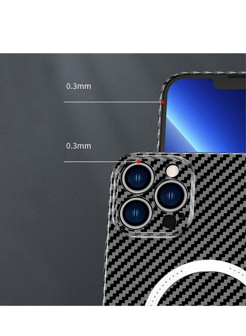 Aookay Case For iPhone 15 Pro Max Compatible With Magsafe Wireless Charger Case Built In Magnetic  Ultra thin carbon fiber pattern Phone Cover - Image 5
