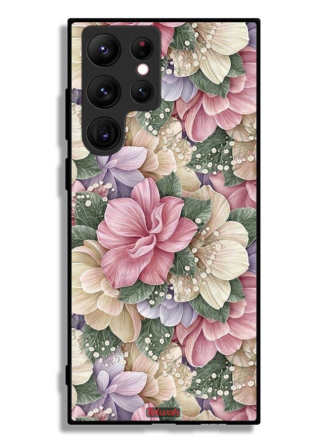 Tolwak Samsung Galaxy S22 Ultra 5G Protective Case Cover Hd Floral - Image 3