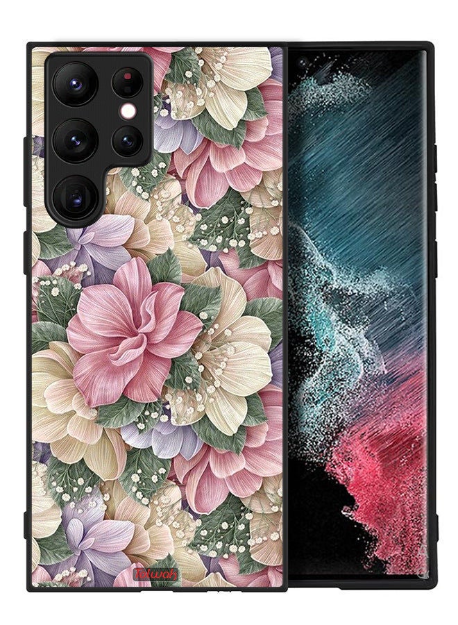Tolwak Samsung Galaxy S22 Ultra 5G Protective Case Cover Hd Floral - Image 2