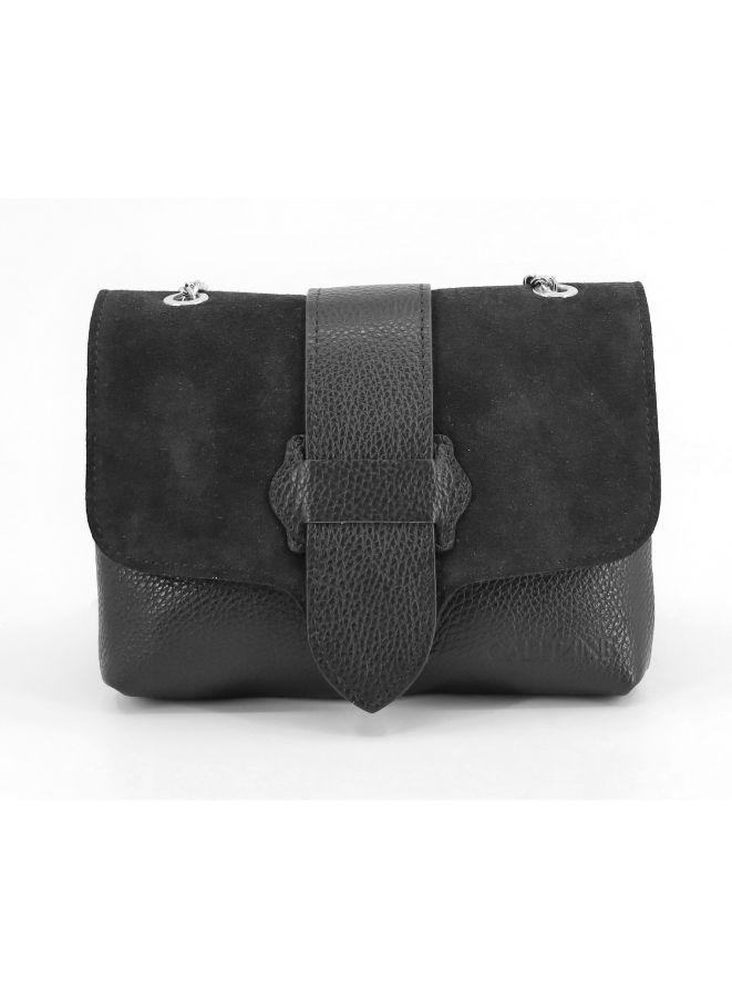 Galitzine GALITZINE Genuine Suede Leather Bag-Black - Image 2
