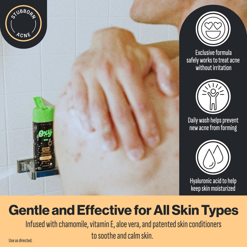 Oxy Stubborn Acne Anti-Blemish Body Wash For Teens, 2% Salicylic Acid, Hydrating Face & Body Wash Clears & Prevents Breakouts, Fast-Acting Acne Treatment, Dermatologist Recommended, 9 fl oz - Image 3