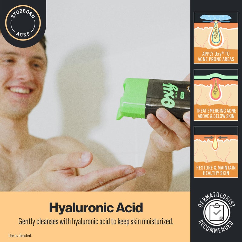 Oxy Stubborn Acne Anti-Blemish Body Wash For Teens, 2% Salicylic Acid, Hydrating Face & Body Wash Clears & Prevents Breakouts, Fast-Acting Acne Treatment, Dermatologist Recommended, 9 fl oz - Image 4