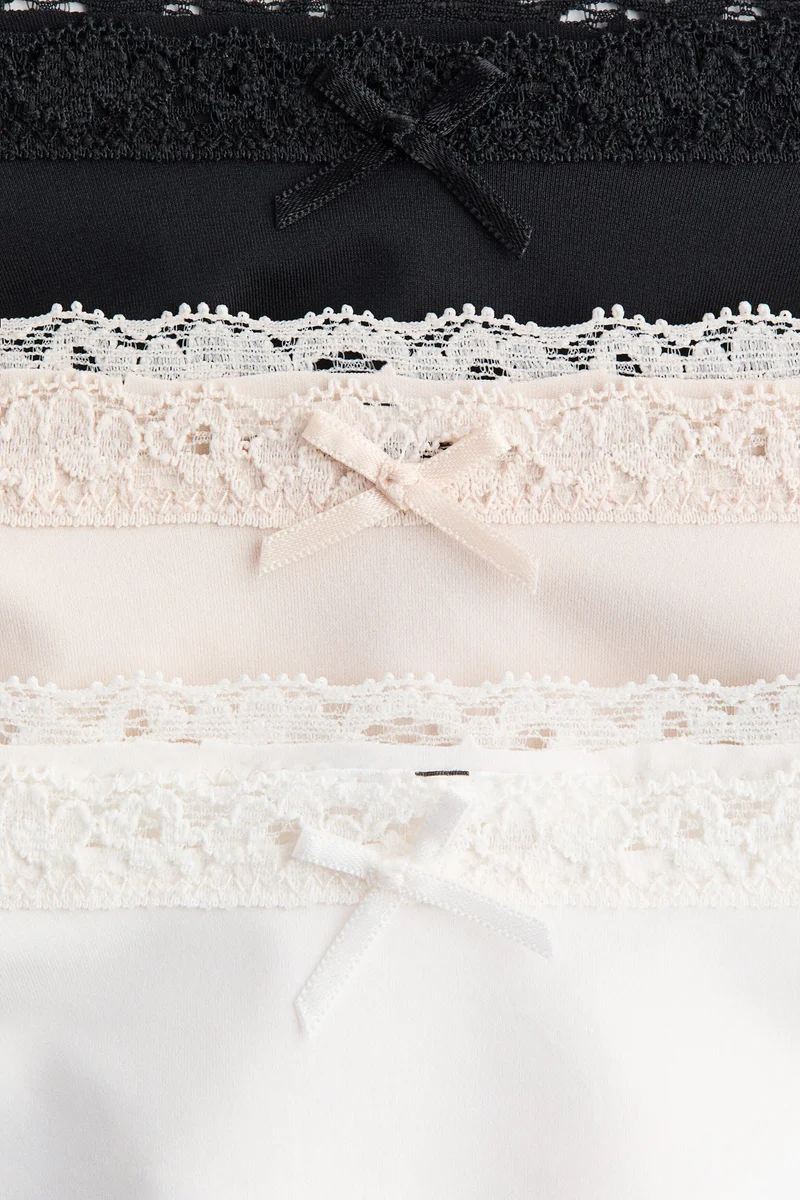 H&M 3-pack lace-trimmed thong briefs