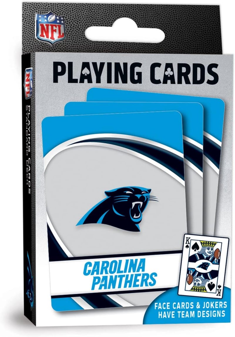 Master Pieces - NFL Playing Cards, Officially Licensed Carolina Panthers Football Deck, Family Games for Adults and Kids, Standard Size - Image 1