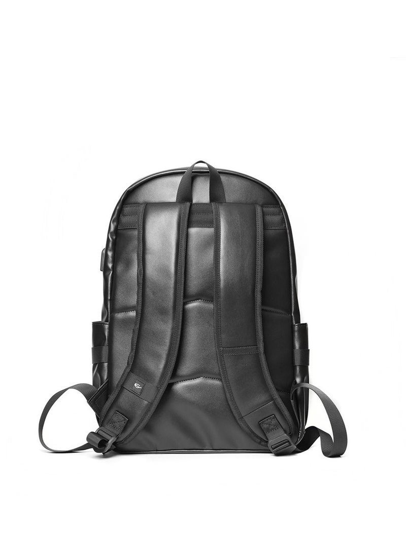 Leather Laptop Backpack for Men Women, School College Bookbag Casual Travel Daypack - Image 2