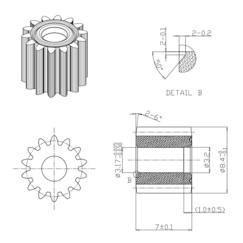 ChgImposs RS550 DC Motor 8.2mm 14 Teeth Gear Micro Motor 21V 28000RPM Electric Saw Motor for Mini Saw Reciprocating Saw - Image 4