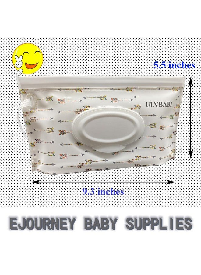 ULVBABI Portable Pouch Bags Set, 2 Pack Wet Wipe Holder Container, Reusable and Refillable Personal Travel Wet Wipes Dispenser Cases  - Image 2
