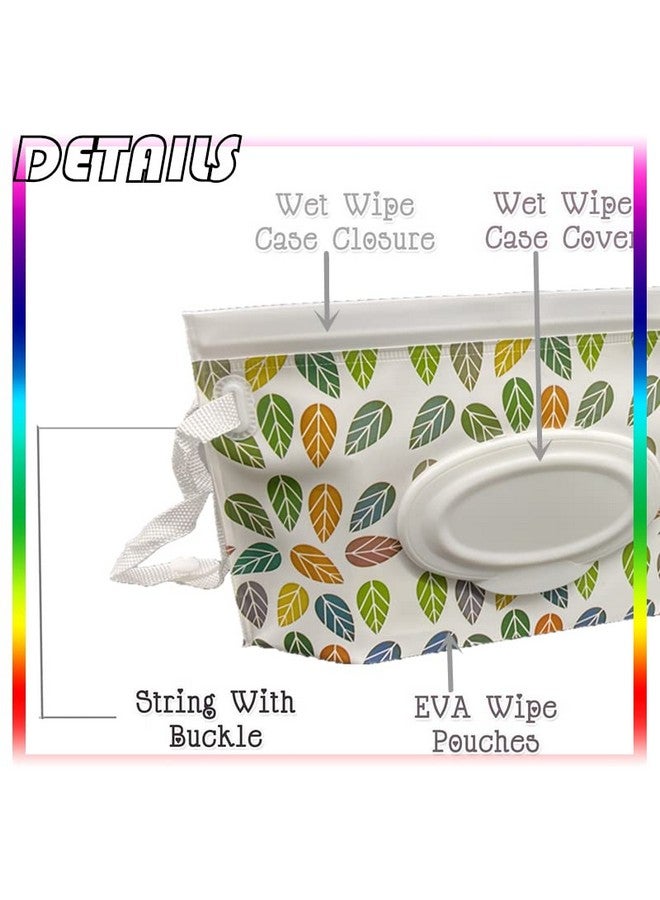 ULVBABI Portable Pouch Bags Set, 2 Pack Wet Wipe Holder Container, Reusable and Refillable Personal Travel Wet Wipes Dispenser Cases  - Image 3