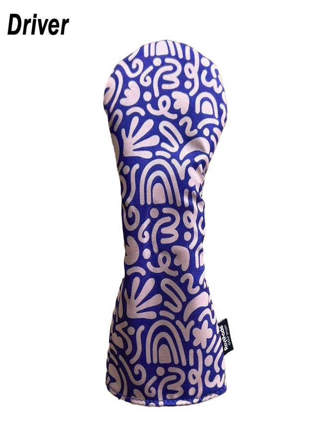 ROYMADE Golf Club Head Covers, 4-Piece Set,Waterproof Headcovers for Driver, Fairway Wood and Hybrid, with Interchangeable No. Tags 2/3/4/5/6/7/X Golf Accessories for Men Women (Blue Pattern) - Image 4