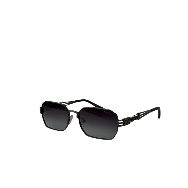 BOLD Velocity rectangle Sunglasses for unisex - Black - Image 2