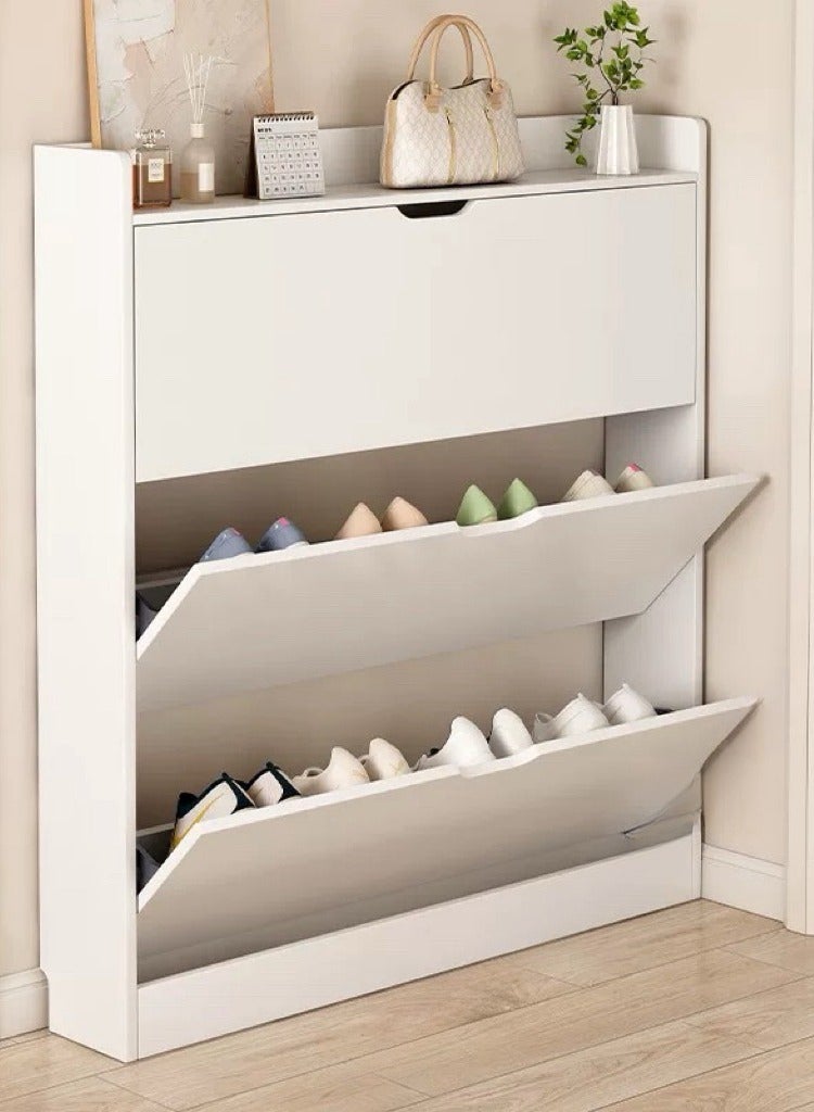 Shoe Cabinet Shoe Rack with 3-Layer Flip Drawers Large Capacity Dustproof Shoe Storage Cabinet for Household Entrance and Exit, Space Saving - Image 4