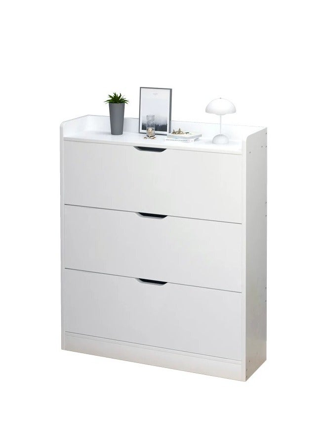 Shoe Cabinet Shoe Rack with 3-Layer Flip Drawers Large Capacity Dustproof Shoe Storage Cabinet for Household Entrance and Exit, Space Saving - Image 2