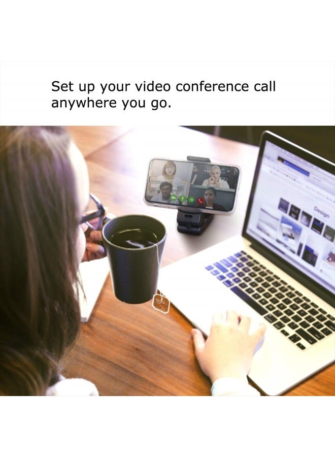 Perilogics Universal in Flight Airplane Phone Holder Mount. Handsfree Phone Holder for Desk Tray with Multi-Directional Dual 360 Degree Rotation. Pocket Size Must Have Travel Essential Accessory for Flying - Image 5