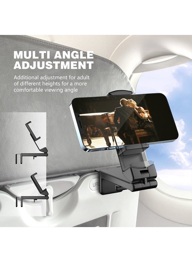 Perilogics Universal in Flight Airplane Phone Holder Mount. Handsfree Phone Holder for Desk Tray with Multi-Directional Dual 360 Degree Rotation. Pocket Size Must Have Travel Essential Accessory for Flying - Image 3
