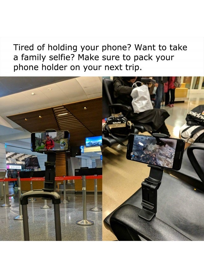 Perilogics Universal in Flight Airplane Phone Holder Mount. Handsfree Phone Holder for Desk Tray with Multi-Directional Dual 360 Degree Rotation. Pocket Size Must Have Travel Essential Accessory for Flying - Image 4