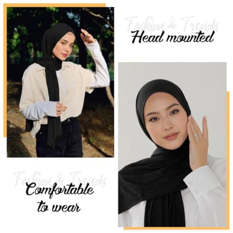 Modal silk scarf for Women Long Scarf for African Hair Wraps Stretch Head Wrap Scarves Fashion Long Scarf Shawls - Image 2