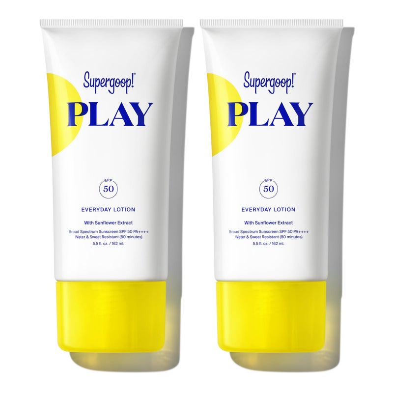 Supergoop! PLAY Everyday Lotion SPF 50 - Broad Spectrum Body & Face Sunscreen - Great for Active Days - Fast Absorbing, Water & Sweat Resistant - 5.5 fl oz - 2 Pack - Image 1
