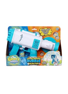 Galaxy Toys مدفع فقاعات بانغ كبير 24 فتحة، مع محلول فقاعات 50 مل، 4 بطاريات aa غير متضمنة  - Image 1
