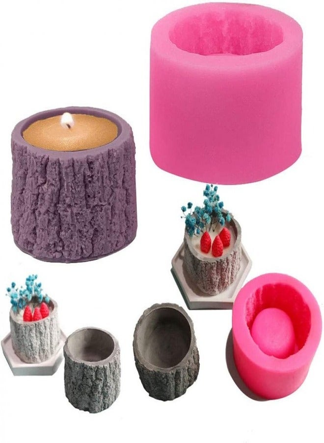 Generic Tree Trunk Candle Holder Silicone Mold  - Image 1