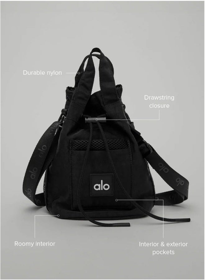 Cross Body Bucket Bag Black - Image 1