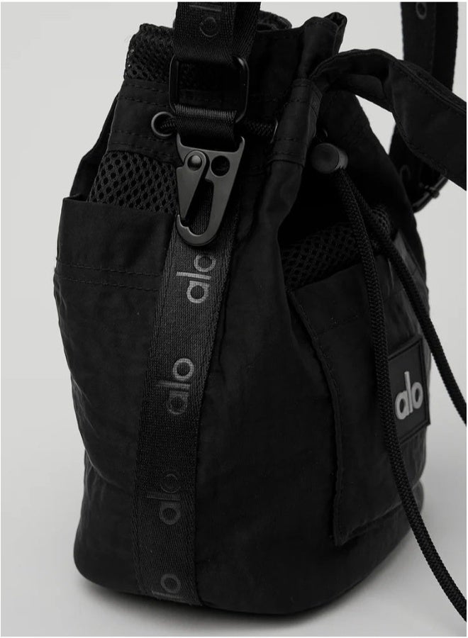 Cross Body Bucket Bag Black - Image 4