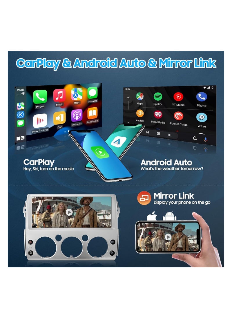 Generic - Android Car Stereo For Toyota FJ Cruiser 2006-2021 12.3 Inch 4GB RAM 32GB ROM Support Apple Carplay Mirror-Link Wi-Fi, IPS Touch Android Auto Wireless Fast Interface Quick Boot AHD Camera Included - Image 1