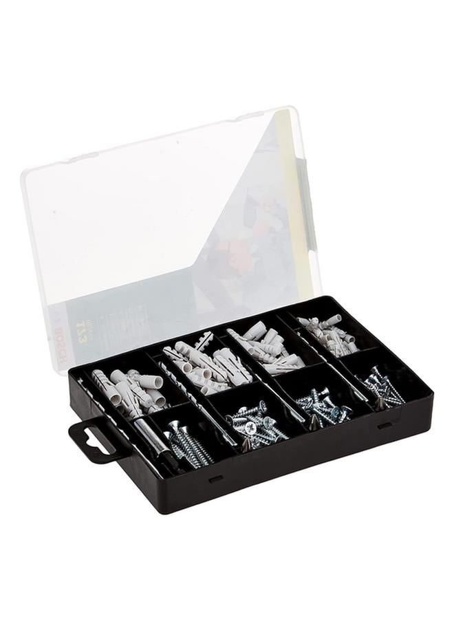 BOSCH 173-Piece Plastic and Steel Complete Fixing Set Silver and Grey - Image 2