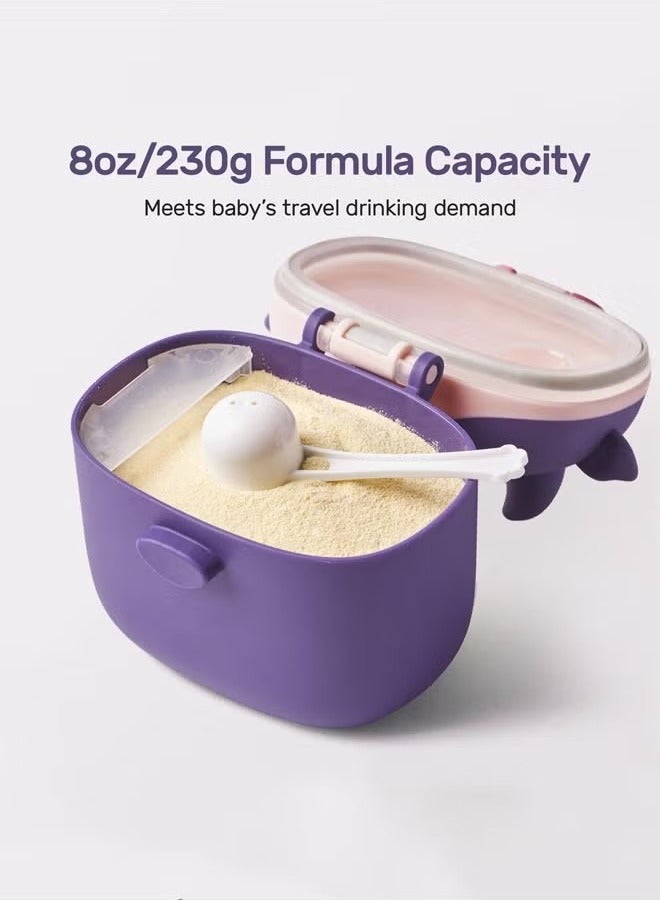 Gonice Baby Formula Dispenser with Scoop and Leveller Portable Storage Formula Containers for Travel, Non-Spill Smart Baby Milk Powder Formula Dispenser for Fruits, Snacks and Nuts (Purple) - Image 2