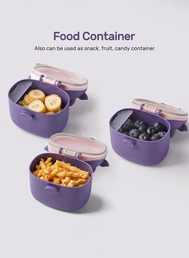Gonice Baby Formula Dispenser with Scoop and Leveller Portable Storage Formula Containers for Travel, Non-Spill Smart Baby Milk Powder Formula Dispenser for Fruits, Snacks and Nuts (Purple) - Image 3