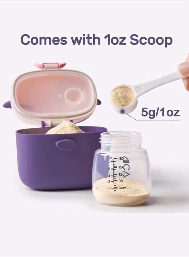 Gonice Baby Formula Dispenser with Scoop and Leveller Portable Storage Formula Containers for Travel, Non-Spill Smart Baby Milk Powder Formula Dispenser for Fruits, Snacks and Nuts (Purple) - Image 5