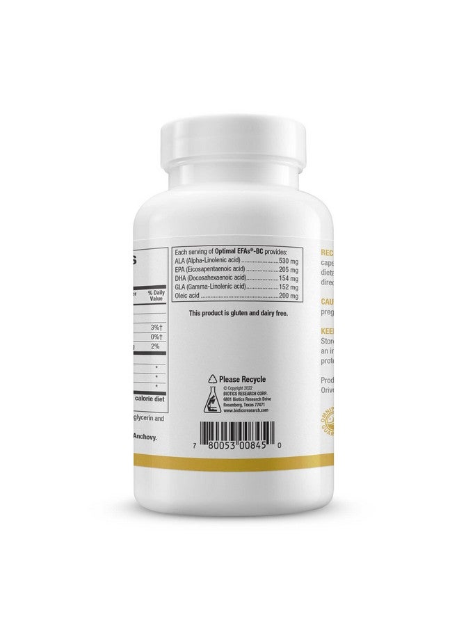 Biotics Research Optimal EFAs - BC, Proprietary Blend of Fish, Flaxseed and Blackcurrant Seed Oils. Balance of Omega3, 6 and 9 Fatty Acids, 120 Softgels - Image 4