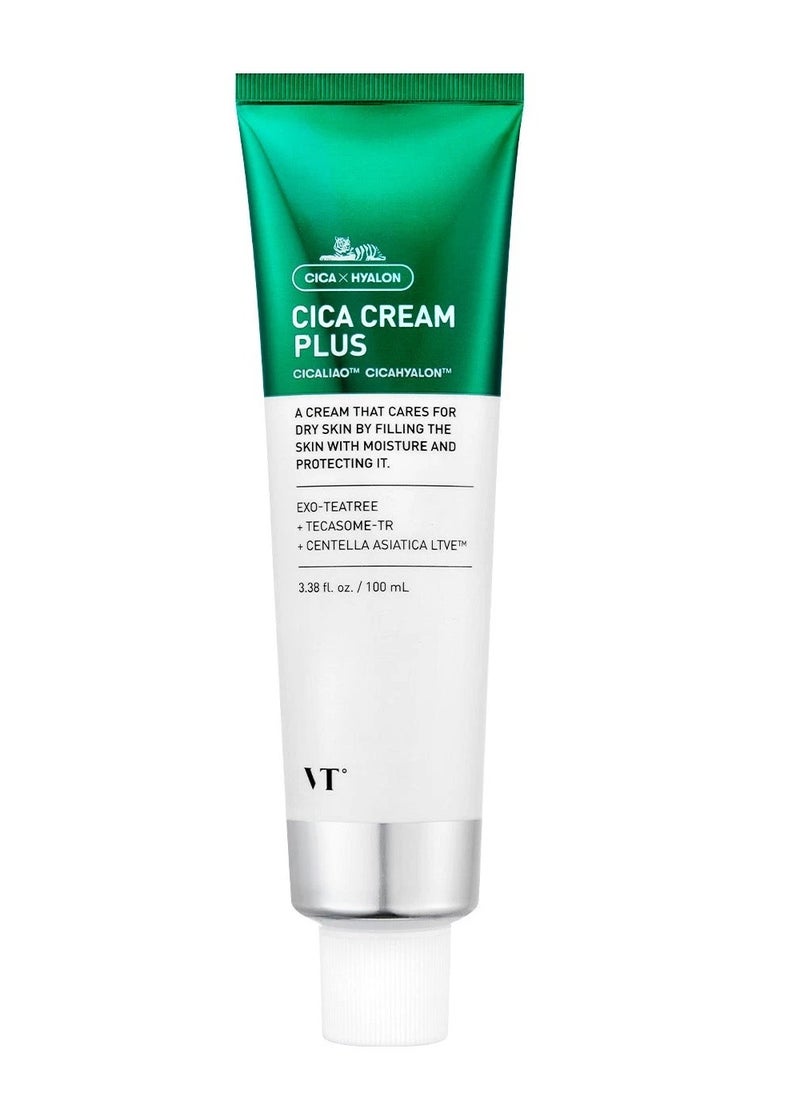 VT COSMETICS - VT COSMETICS CICA Cream Plus Cicaliao Cicahyalon | Hydrating & Calming Face Moisturizer with Centella Asiatica, Lightweight Soothing Cream for Acne, Oily, Dry and Sensitive Skin, Korean Skincare for acne prone skin 100ml - Image 1